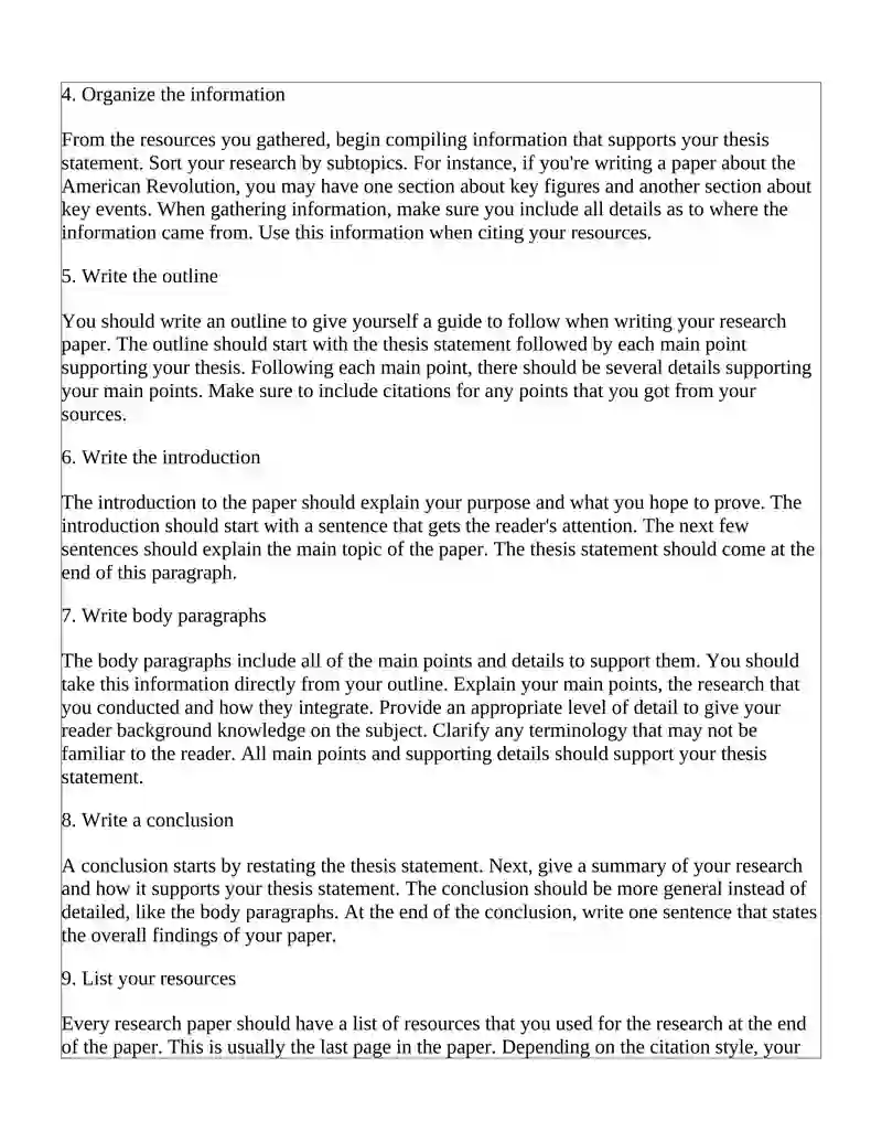 How to Write a Research Paper Step by Step 2