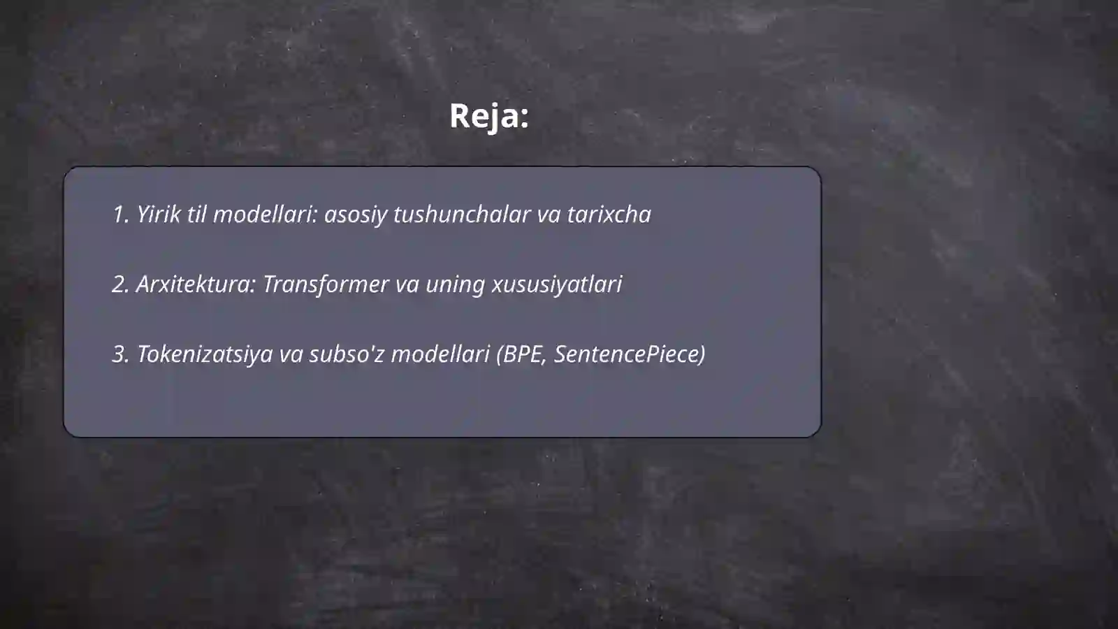 Yirik til modellari 2