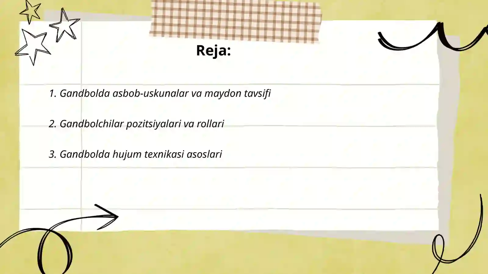 Gandbol o‘yin texnikasi va taktikasi tavsifi 2
