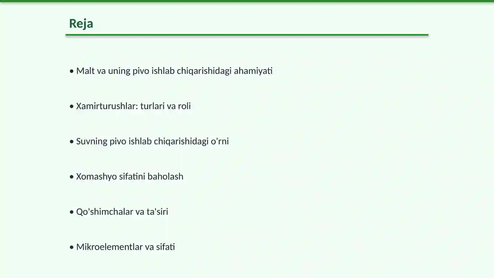 Malt va uning pivo ishlab chiqarishidagi ahamiyati 2