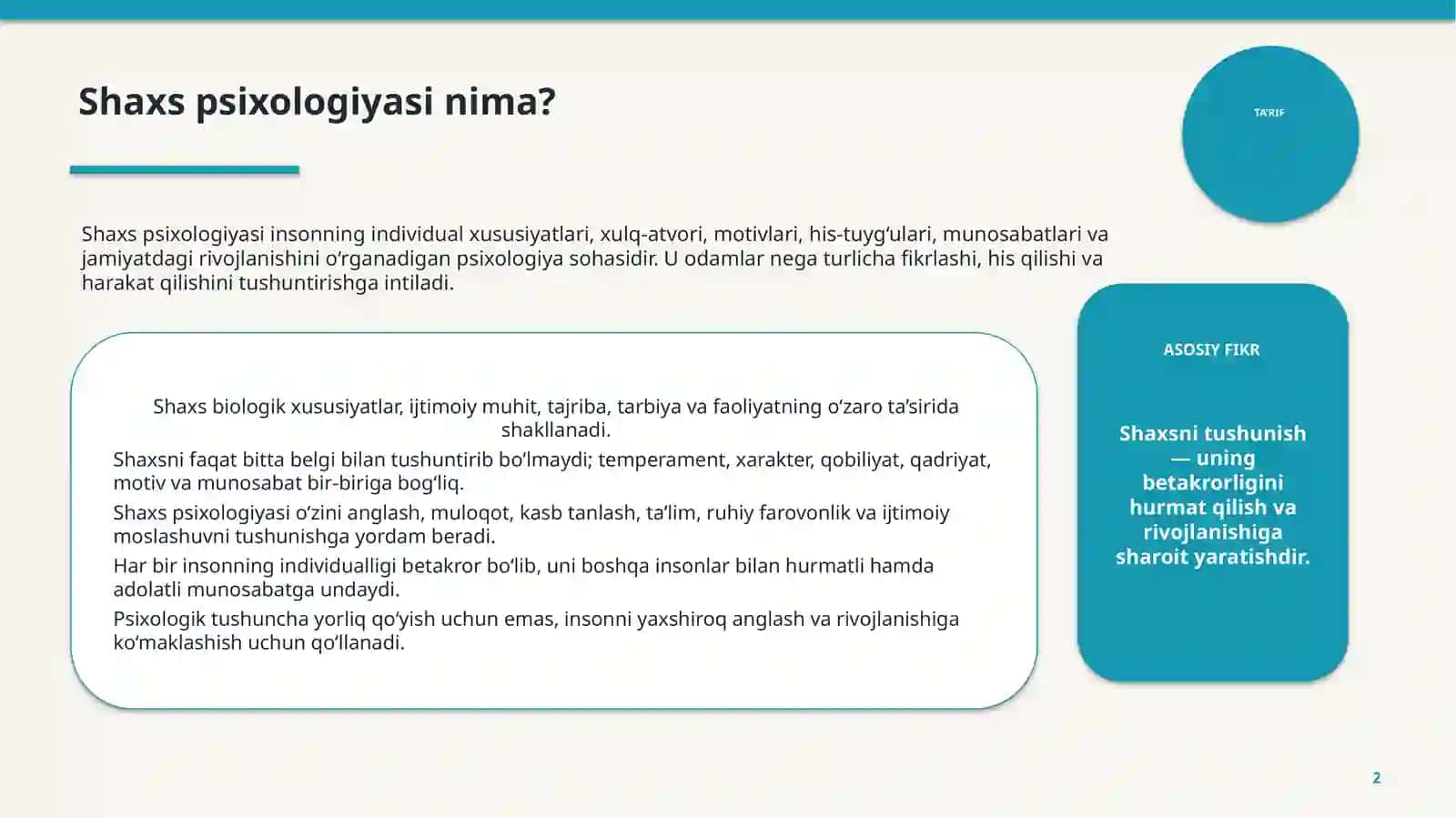 SHAXS PSIXOLOGIYASI 2