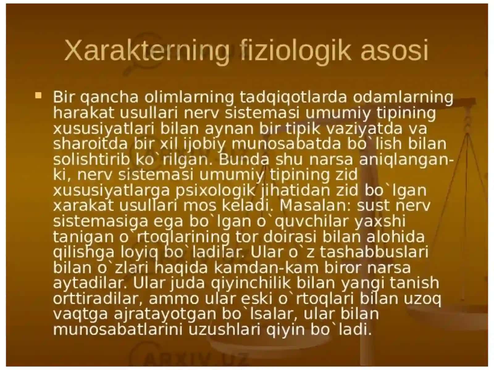 Xarakterning  fiziologik  asosi 2