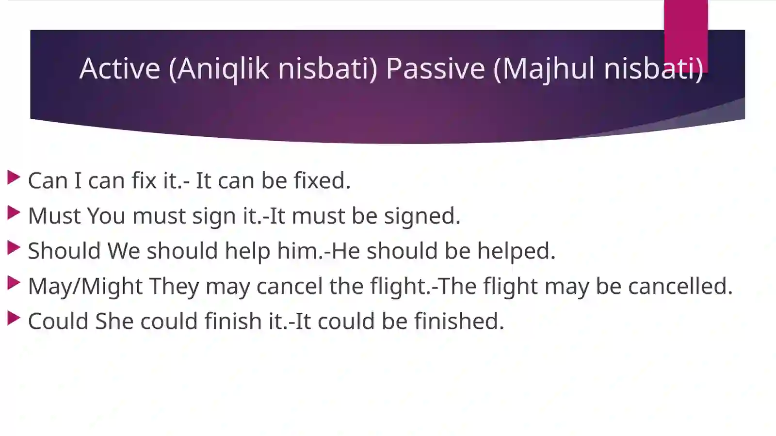 PASSIVE MODAL VERBS 2