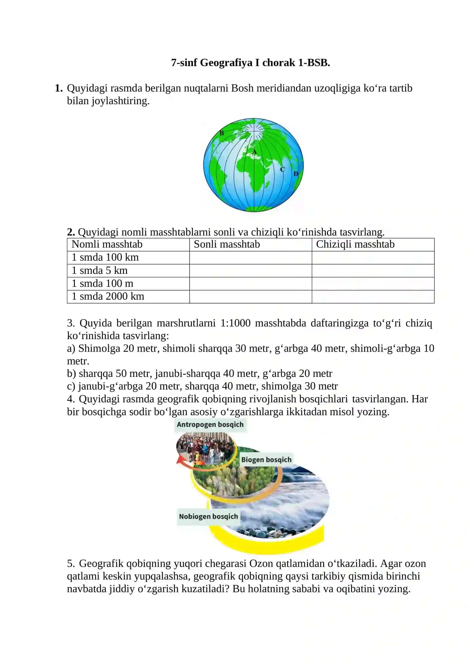 7-sinf (1-BSB) Geografiya word shakli 2026 2