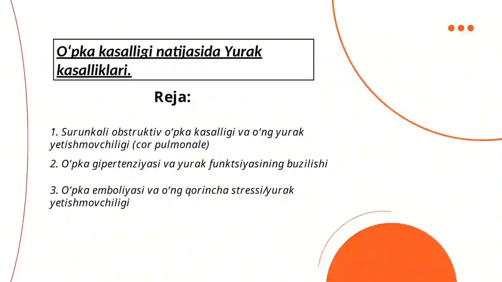 Davolash Ishi Yo’nalishi 2