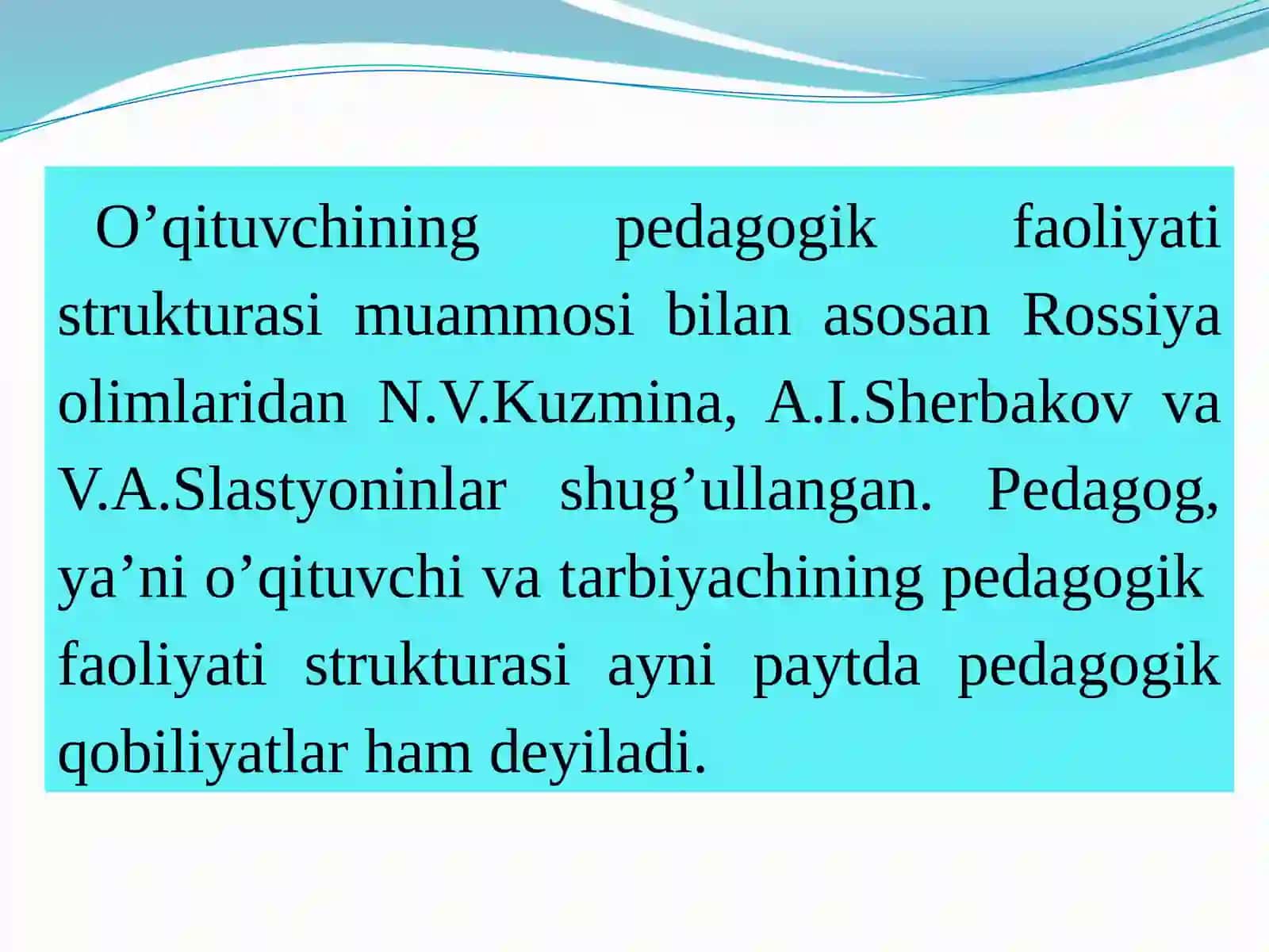 Informatika o'qituvchisining pedagogik faoliyatini loyihashtirish 2