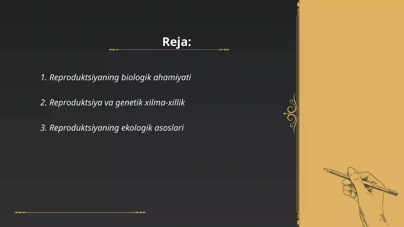 Reproduktsiyaning ahamiyati 2