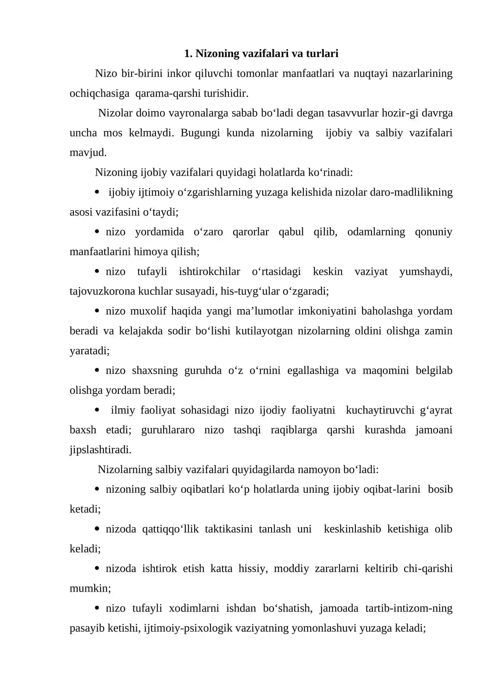 Nizoli muloqotlar, ularning vazifalari va turlari 2