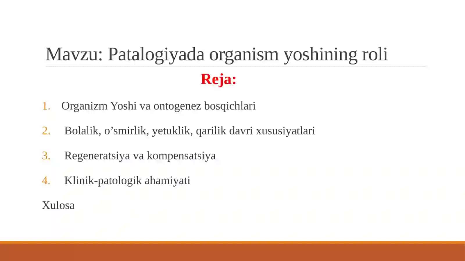 Toshkent Davlat Tibbiyot Universiteti Normalvapatologik fiziologiya kafedrasi 2