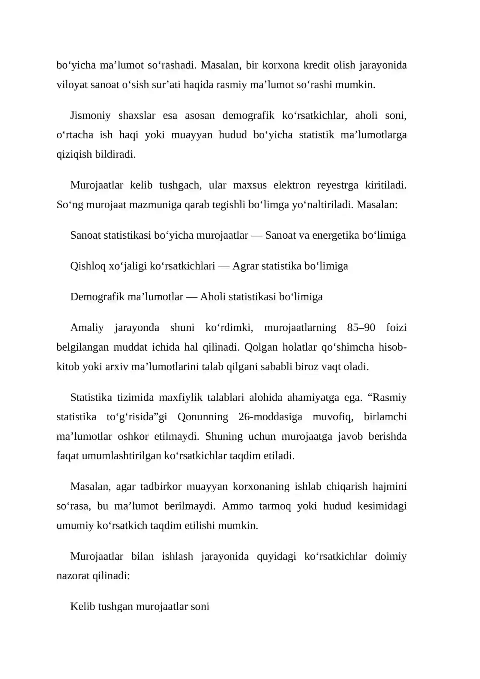 Jismoniy va yuridik shaxslarning murojaatlari bilan ishlash tartibi 2