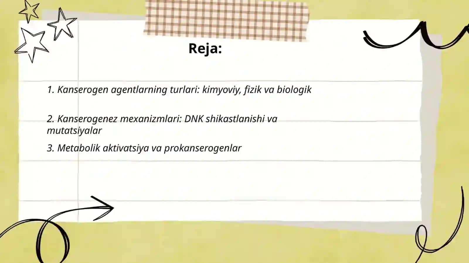 Kanserogen agentlar va ularning hujayralar bilan o'zaro tasiri 2