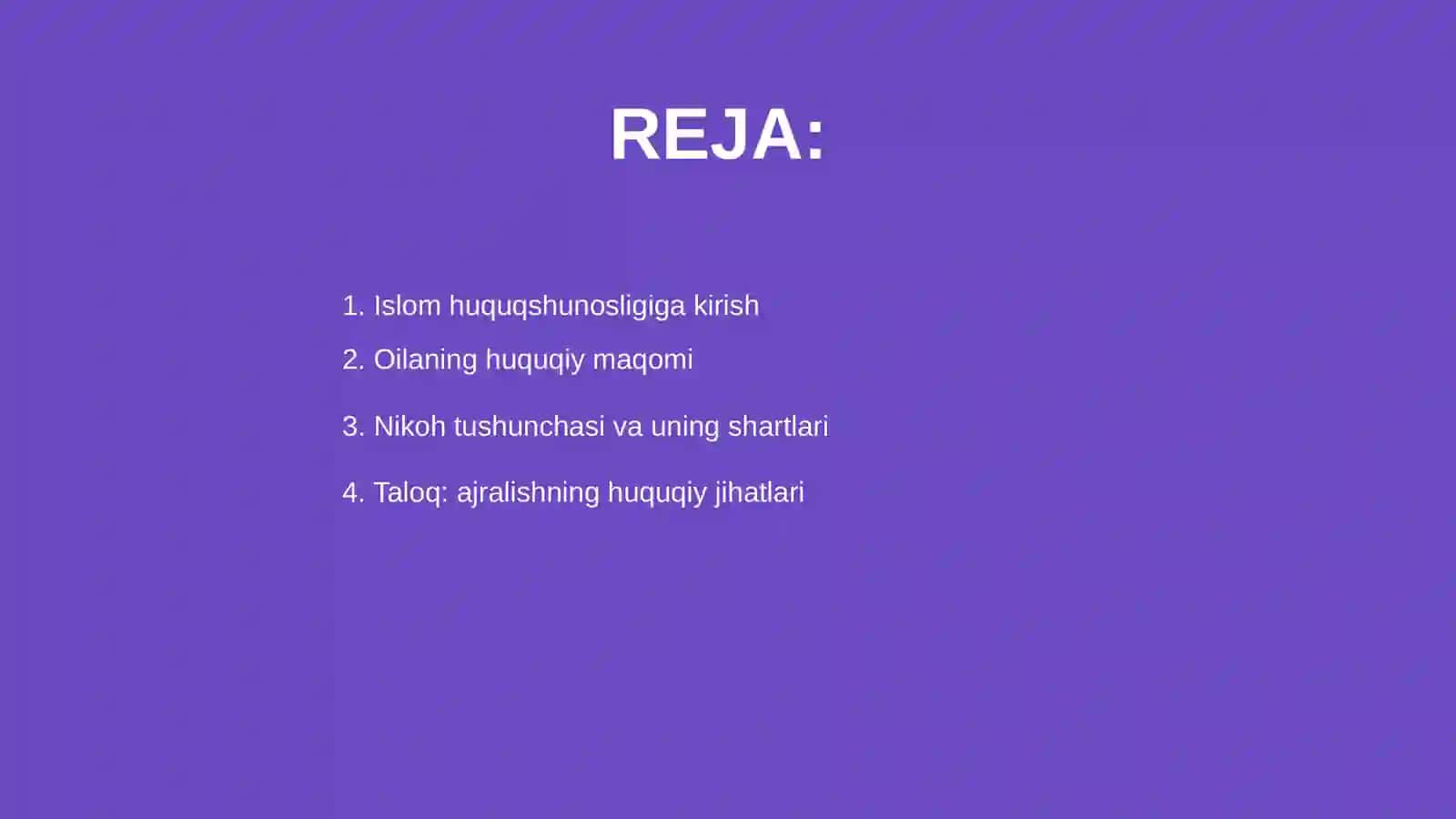 Islam huquqshunosligida oila nikoh taloq idda zihor tushunchalari 2