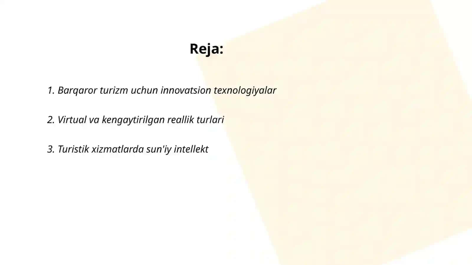 Barqaror turizm uchun innovatsion texnologiyalar 2