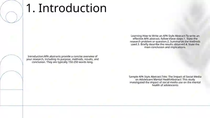 Learning How To Write An Apa Style Abstract 2
