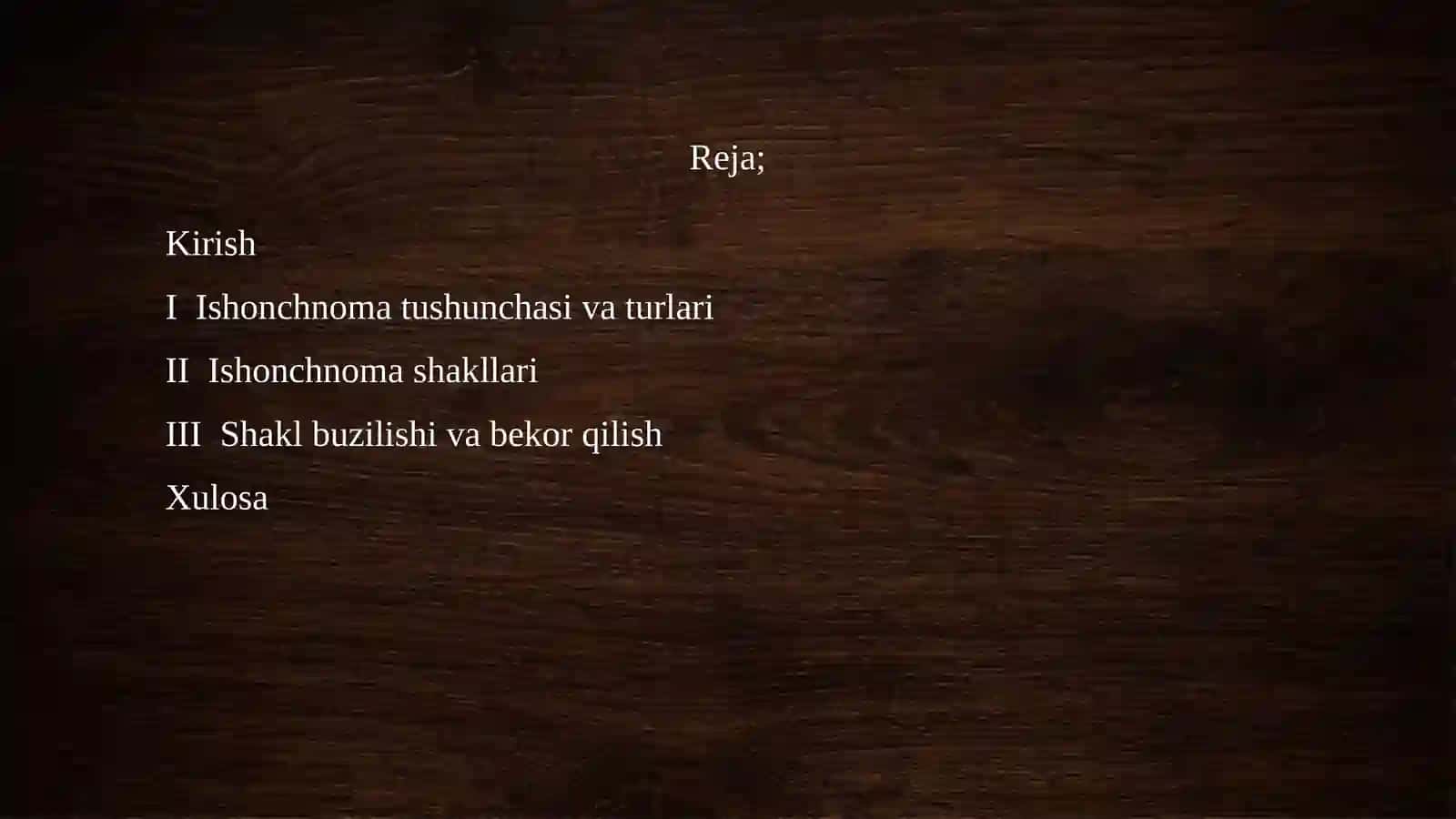 Ishonchnoma va uning shakllari 2