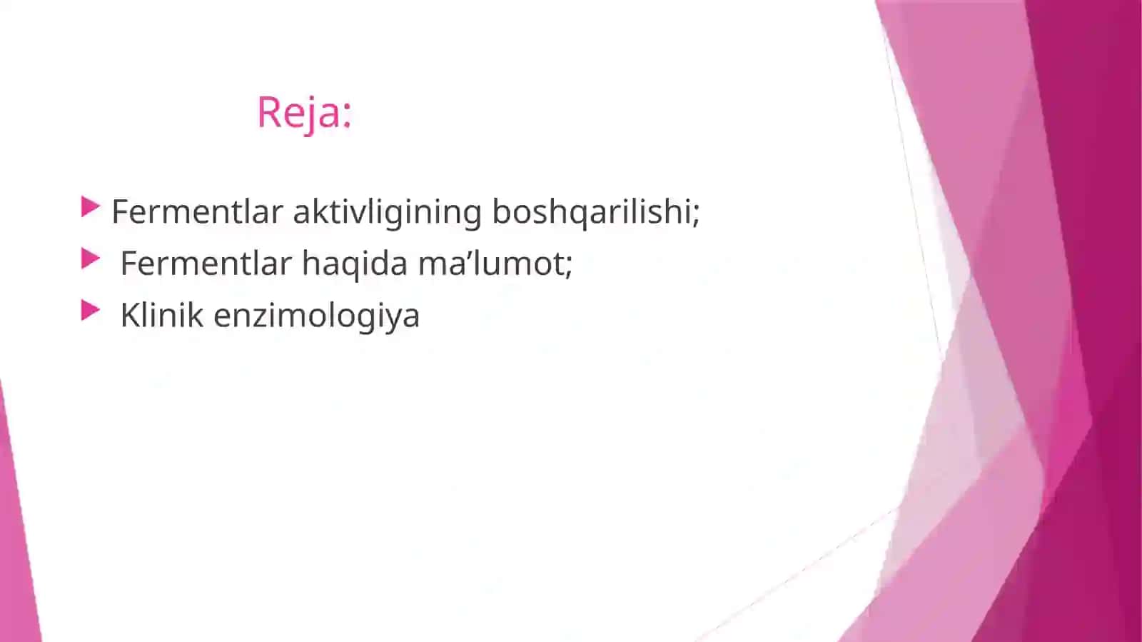 Fermentlar aktivligining boshqarilishi 2