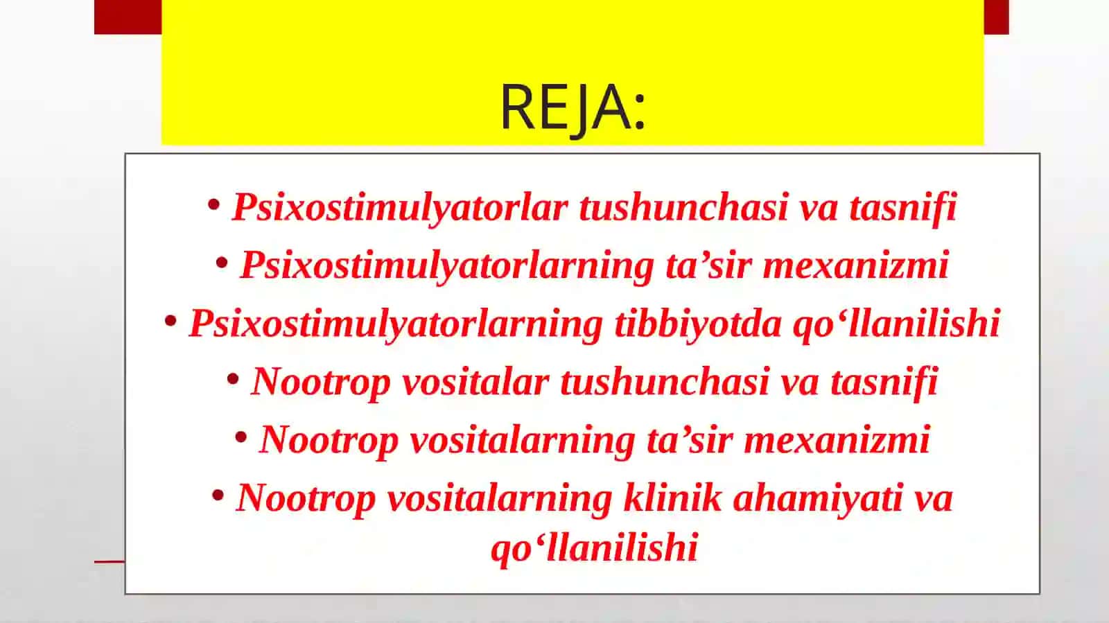 Psixostimulyatorlar va Nootropvositalar 2