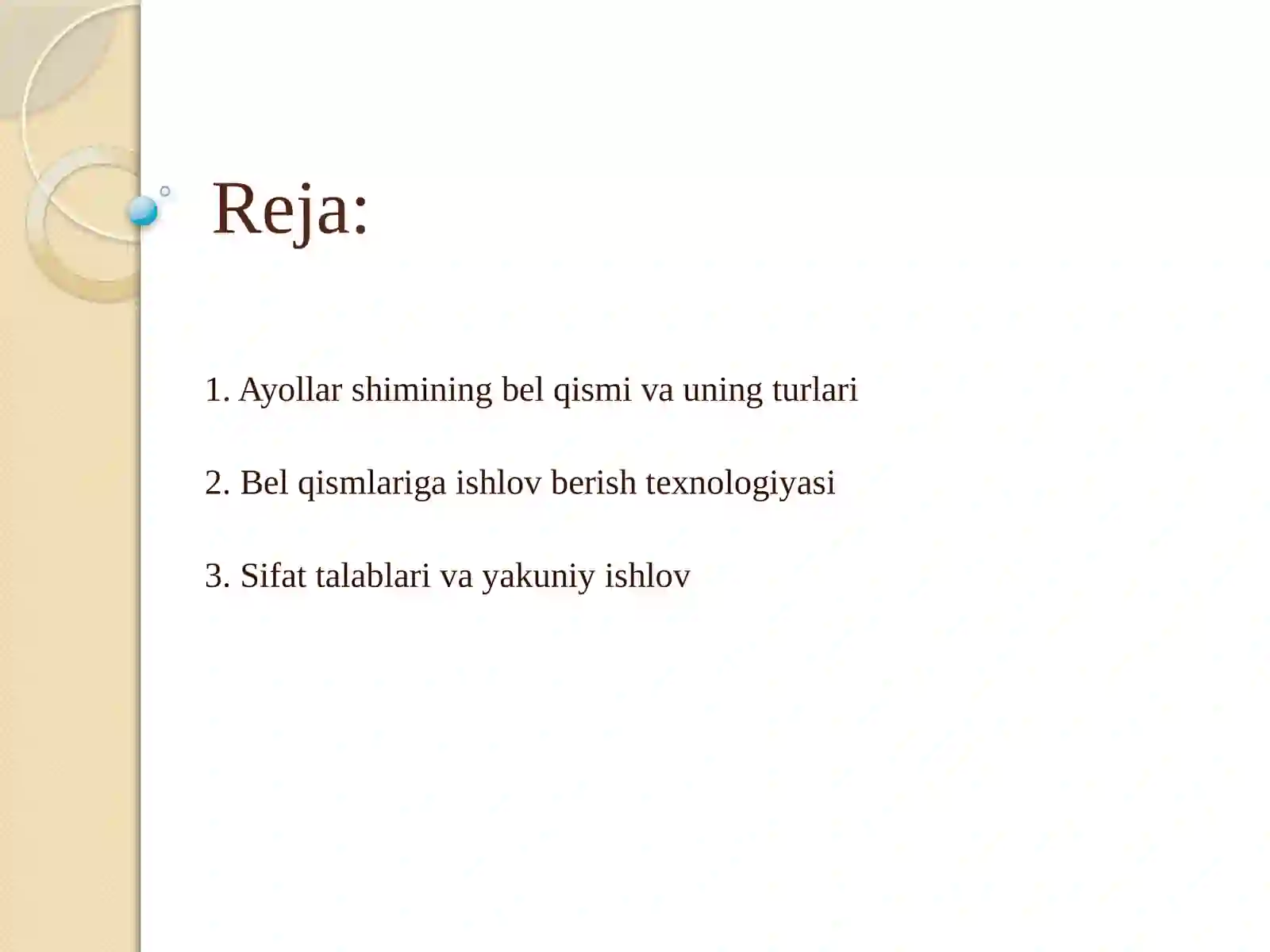 Ayollar shimining bel qismlariga ishlov berish 2