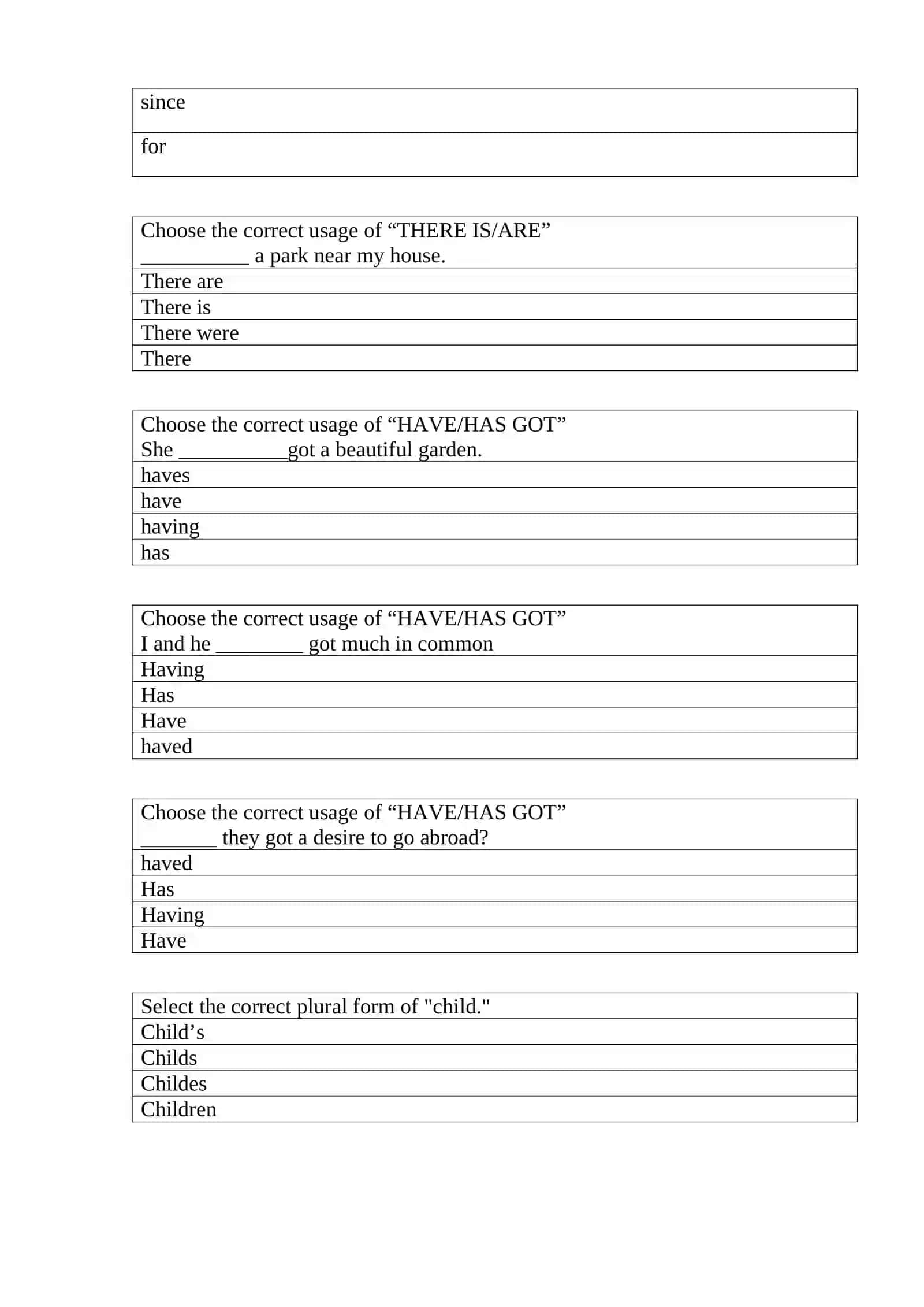 Prepositions Quiz 2