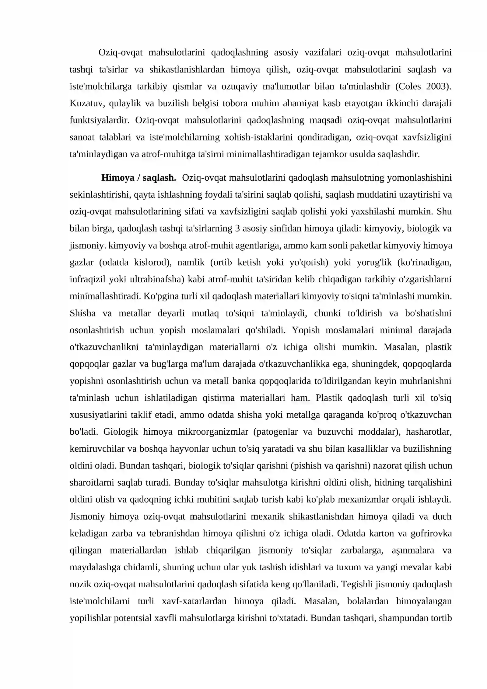 Oziq ovqat mahsulotlarini saqlashga paketlar. “Kimyoviy soatlar”ning xavfsiz varianti. 2