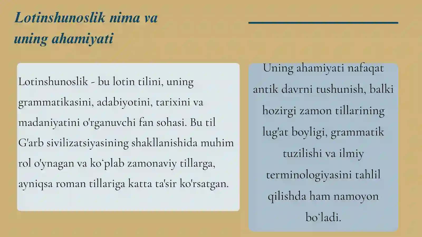 Zamonaviy tillarda lotinshunoslik 2