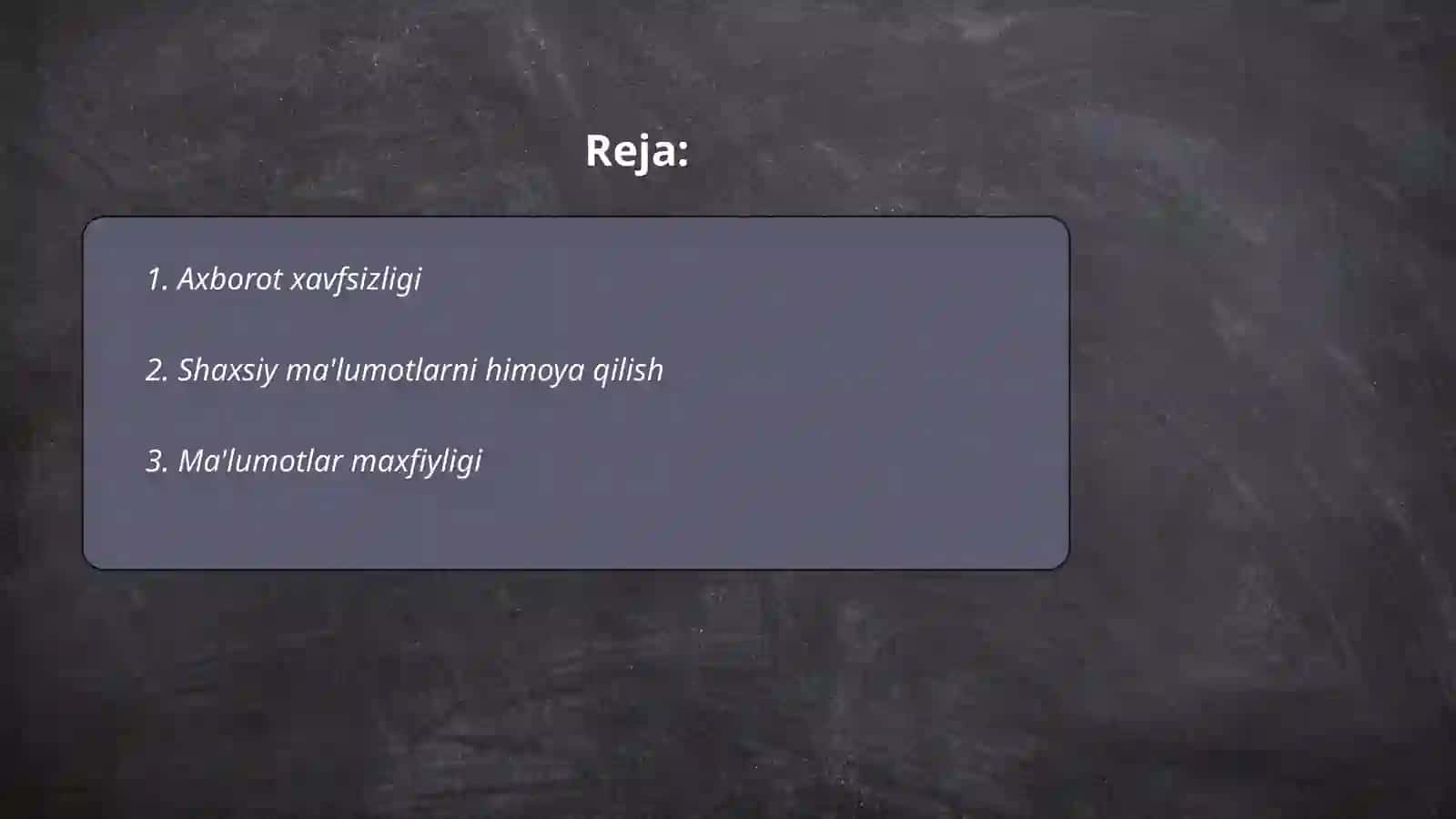 Kasbiy sirlarni saqlash Haqqoniylik. Kanfidensiyalik 2