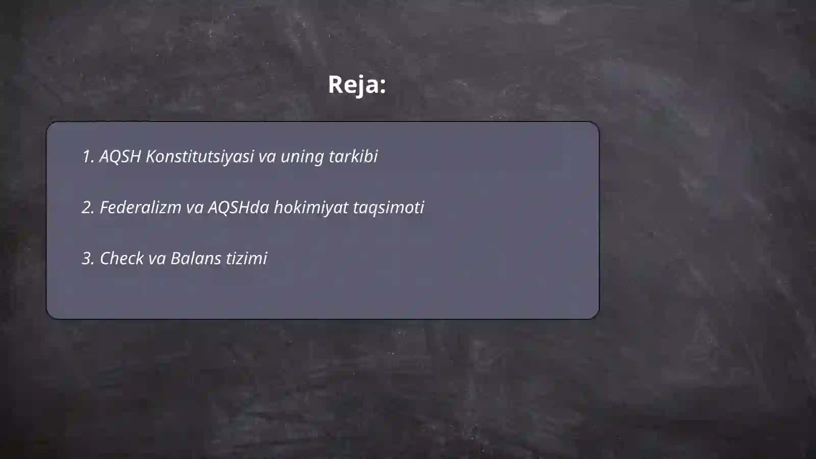 AQSH siyosiy huquqiy taʼlimotlari 2