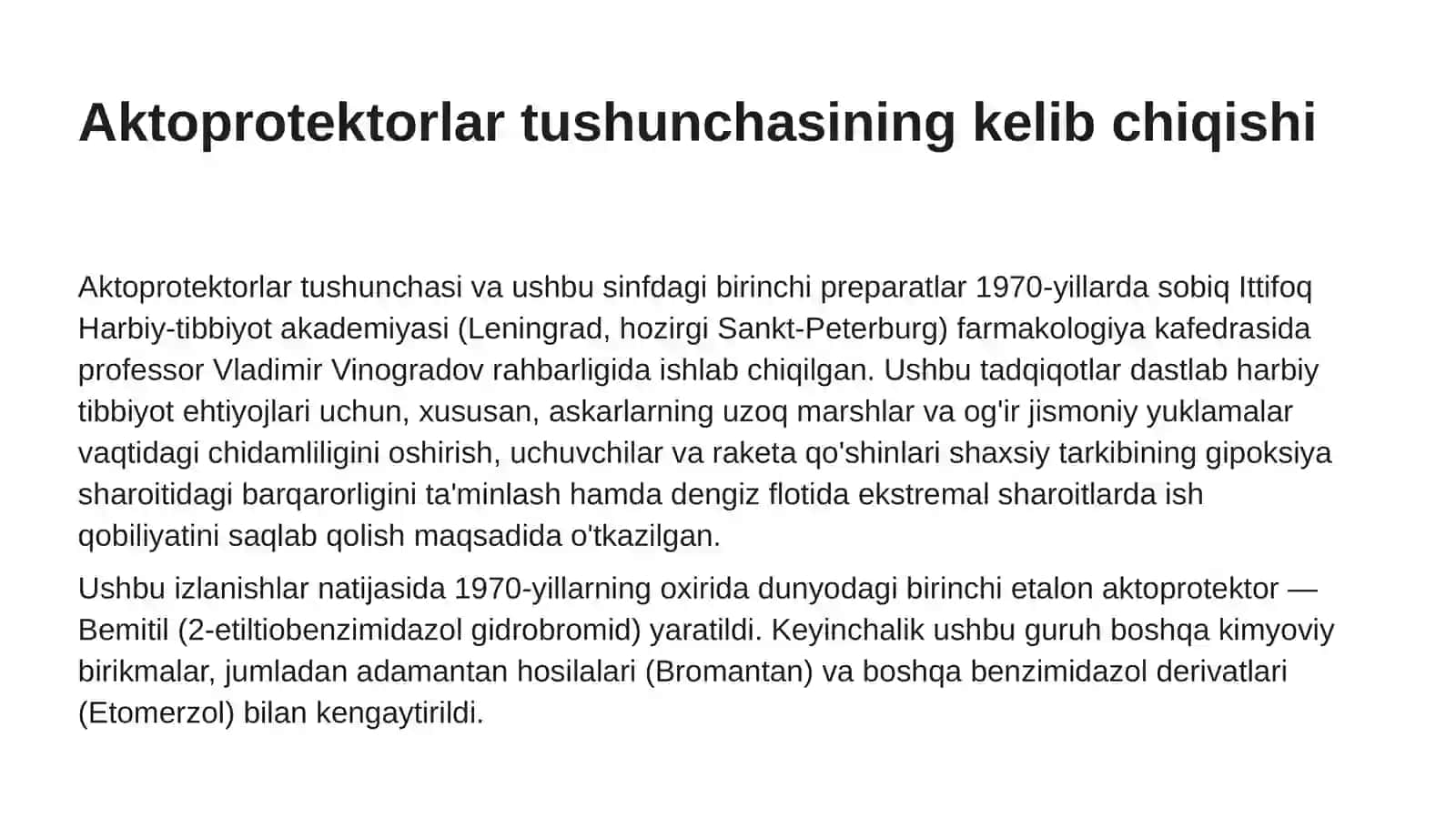 Aktoprotektorlaring sporth tibbiyotida qullinganishi 2