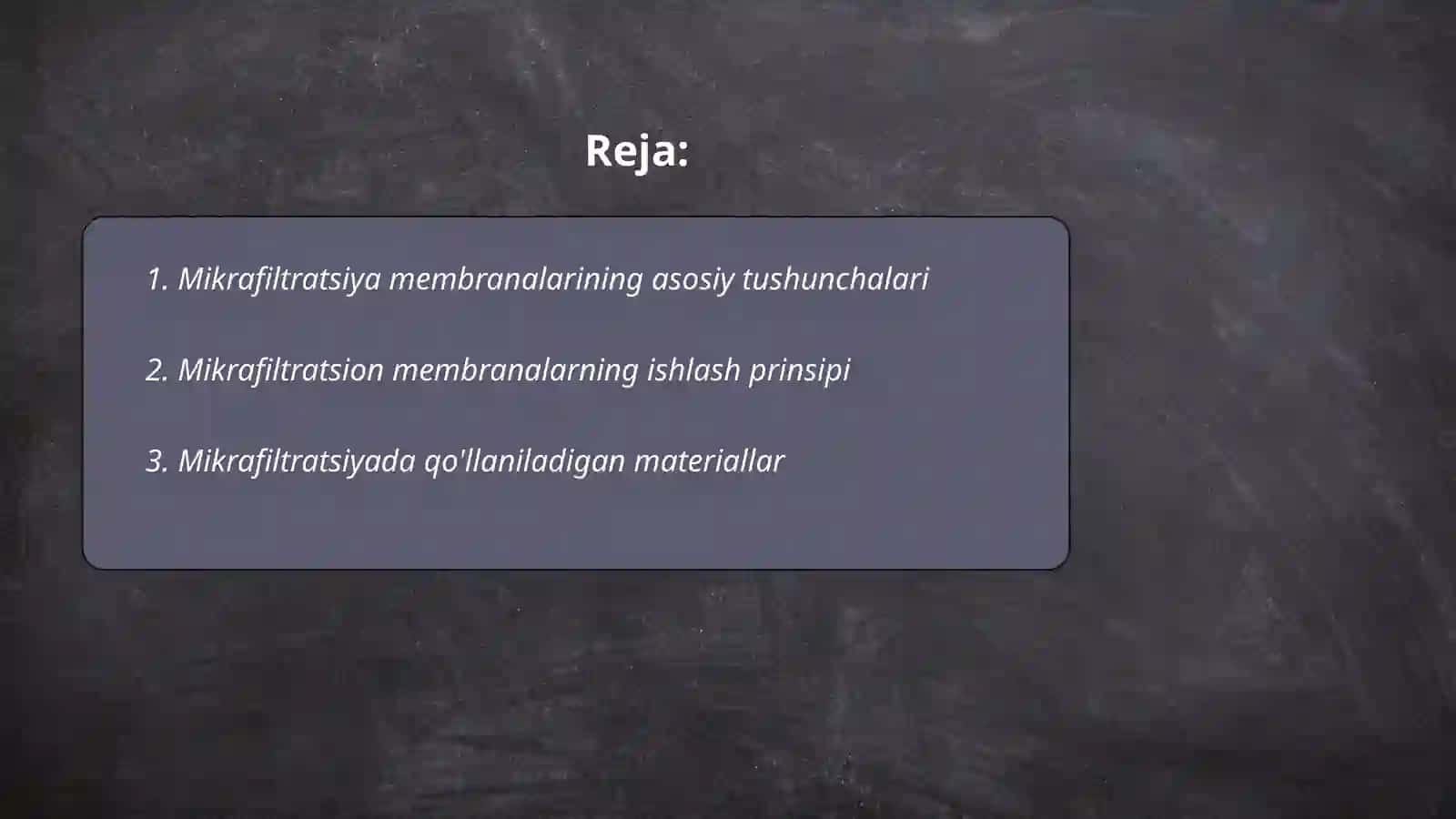 Mikrofiltratsiya membranalari 2
