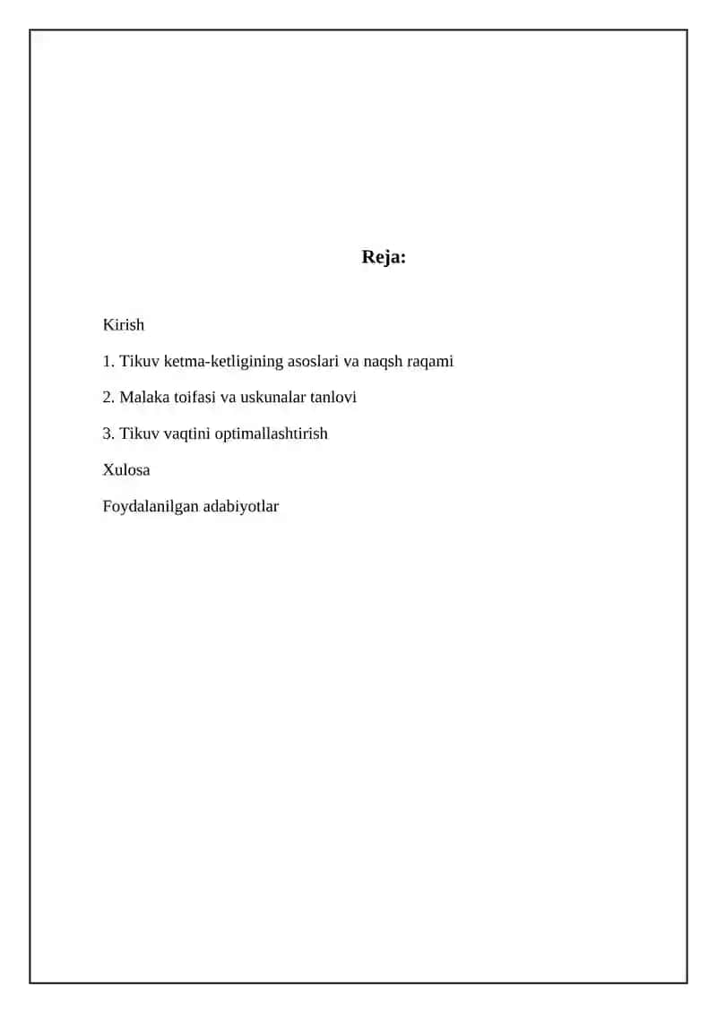 Tikuv ketma-ketligining asoslari va naqsh raqami 2