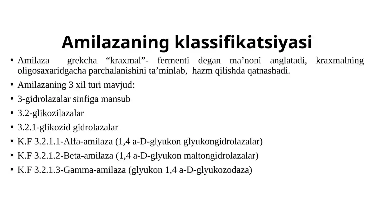 ZAMBURUG’LARDAN AMILAZA PREPARATINI AJIRATIB OLISH 2