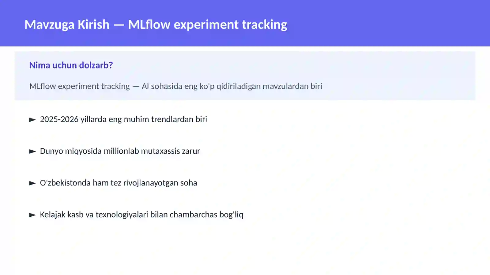MLflow experiment tracking 2
