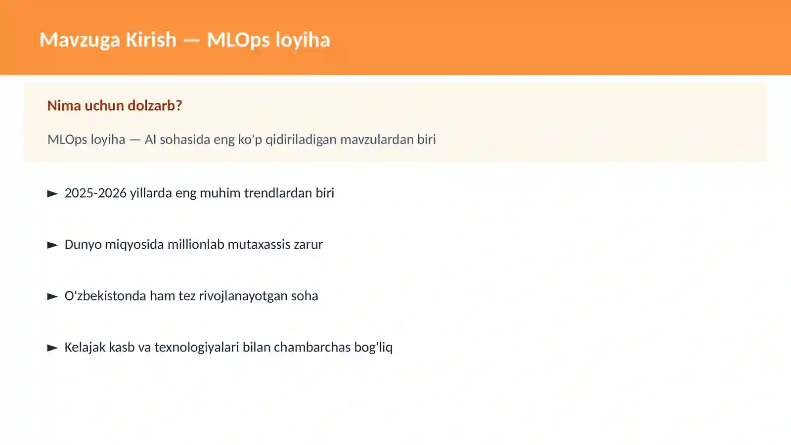 MLOps loyiha 2