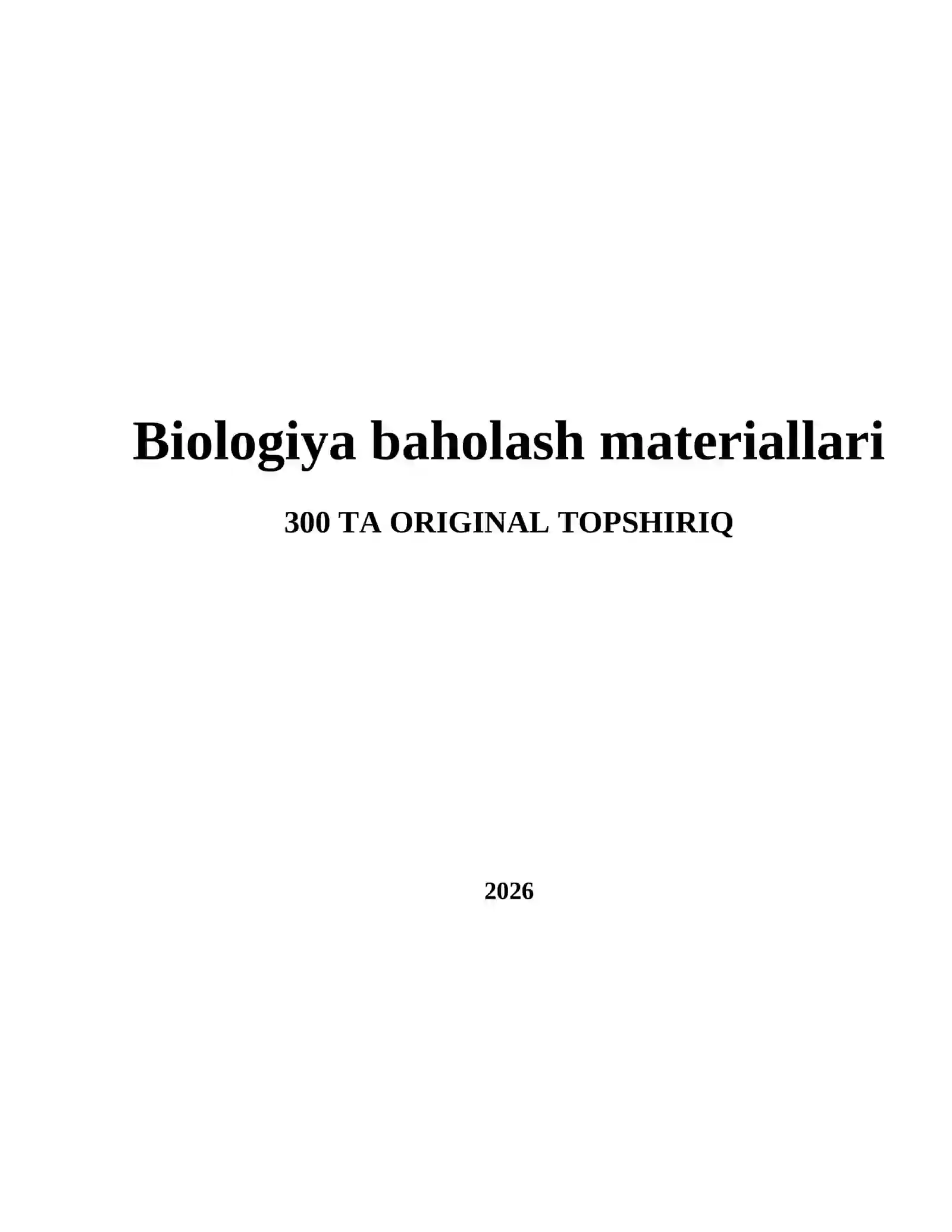 Biologiya baholash materiallari 2