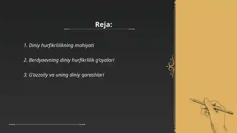Din va hurfikrlilik 2