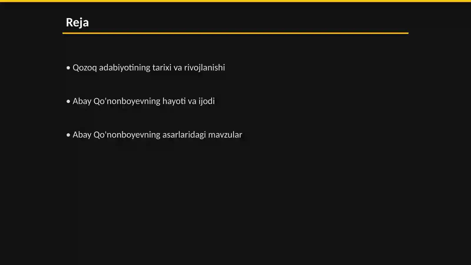 Qozoq adabiyoti. Abay Qo'nonboyev 2