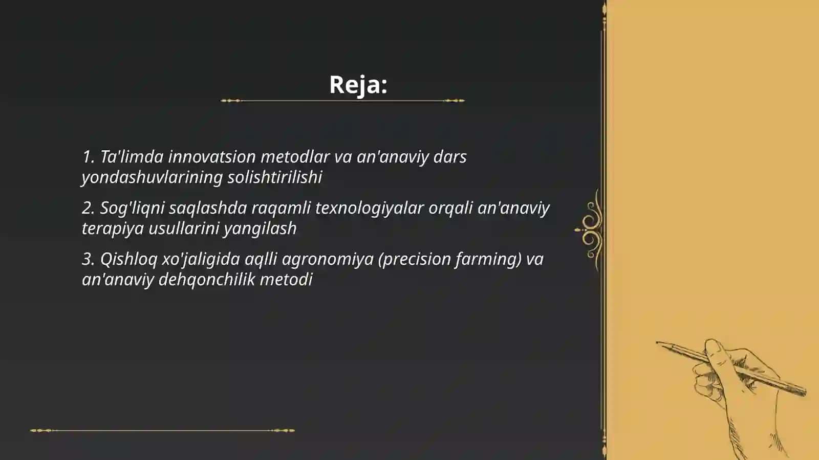 Innovatsion metodlar an'anaviy yondashuvlarga nisbatan yangi imkoniyatlar va usullar 2