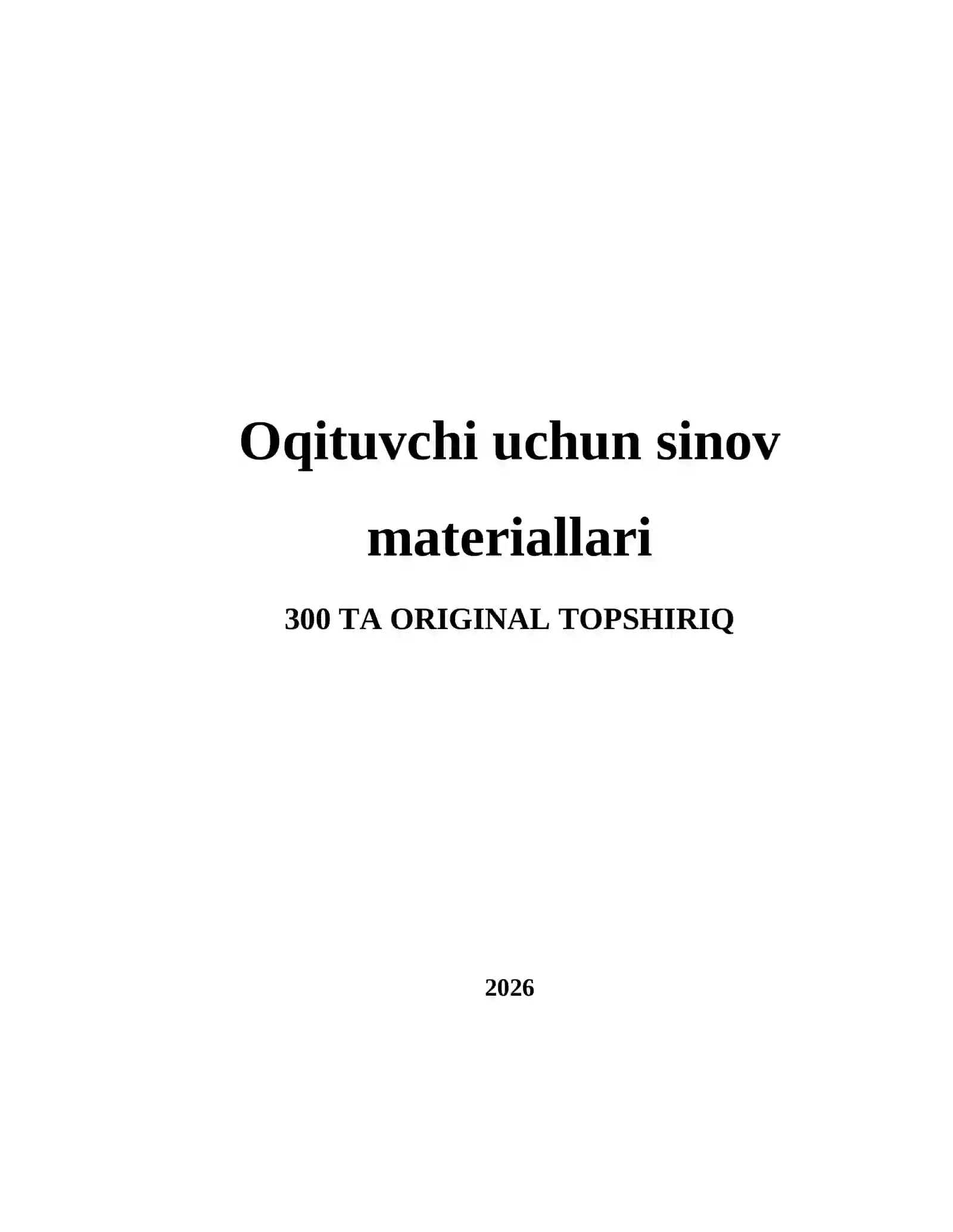 TO`PLAM 300 TA BIOLOGIYA TOPSHIRIQ 2