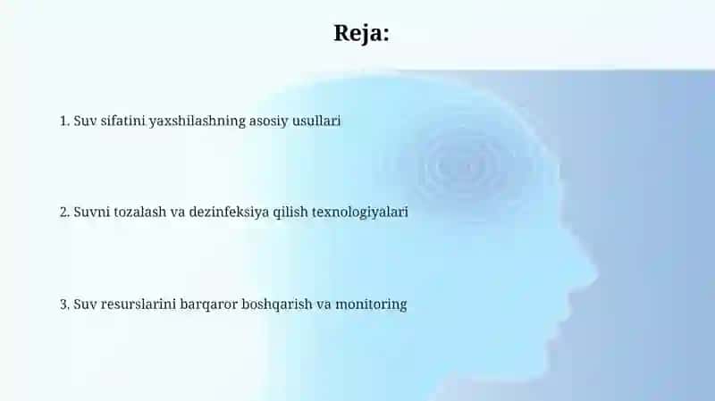 Ichimlik suvi sifatini yaxshilashning asosiy usullari 2