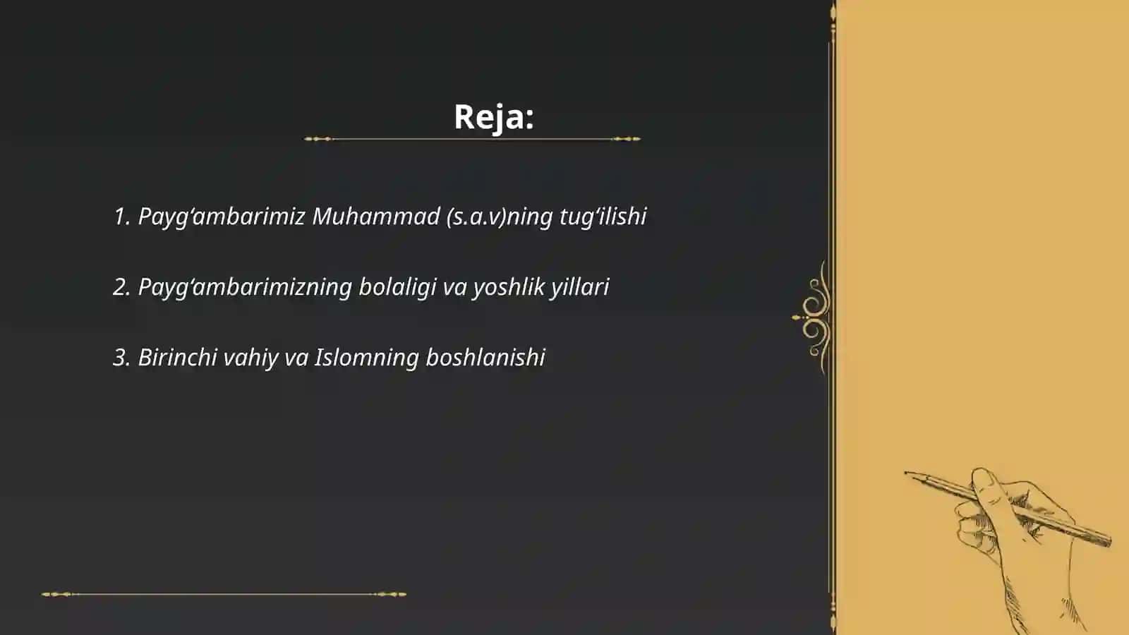 Payg‘ambarimiz hayoti va faoliyatlari 2