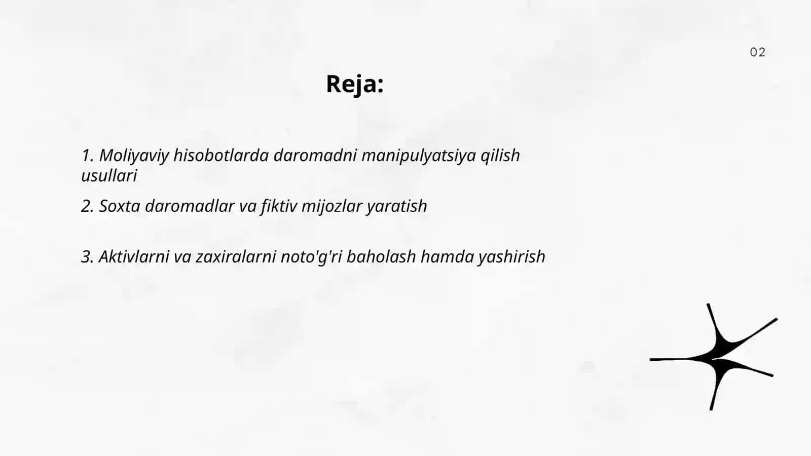 Moliyaviy hisobotdagi firibgarliklar 2