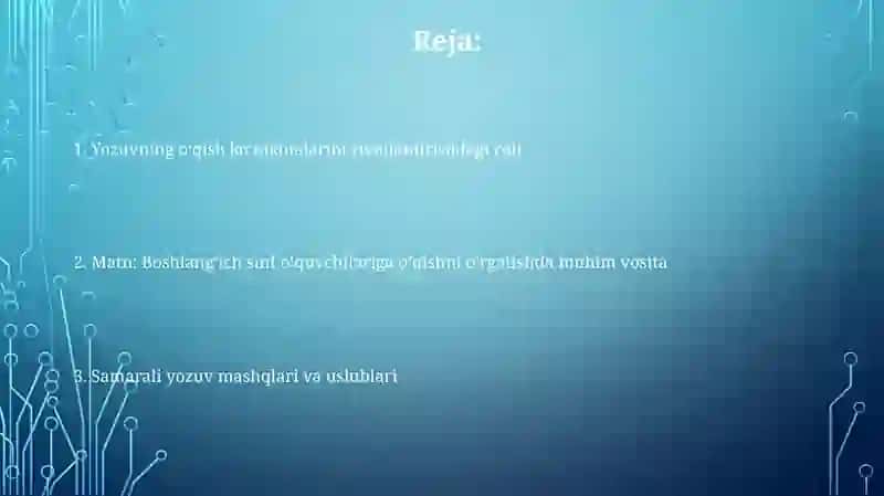 Yozuv mashqlari 2