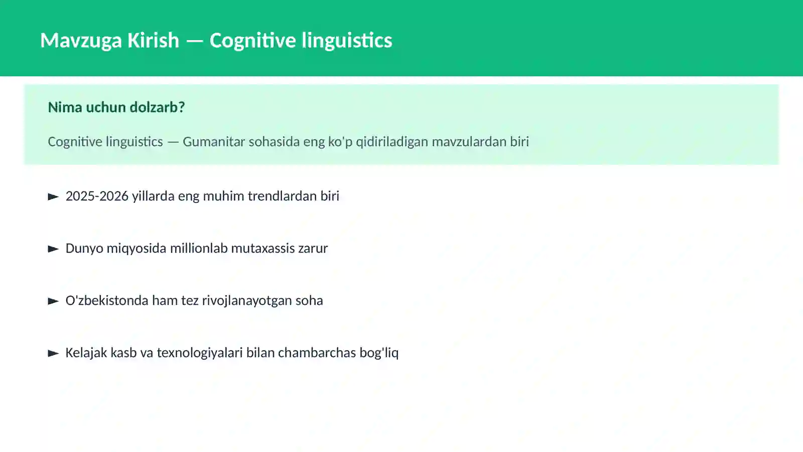 Cognitive linguistics 2