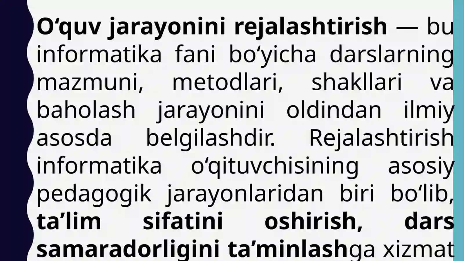 O‘quvjarayonini rejimashtirish 2