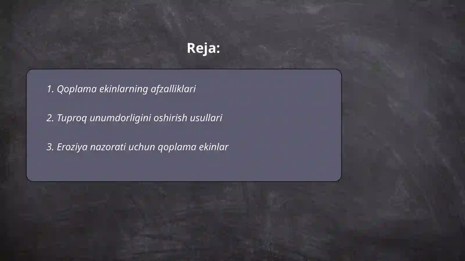 Qoplama ekinlarning afzalliklari 2