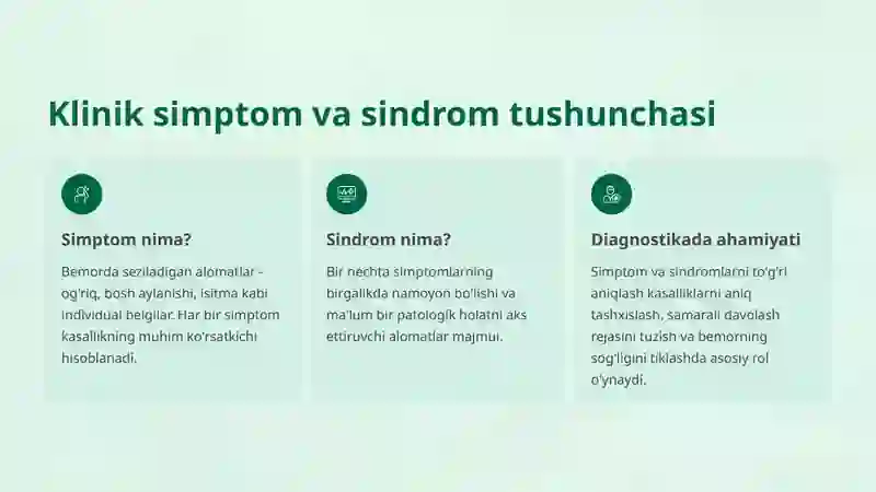 Asosiy klinik simptom va sindromlar 2