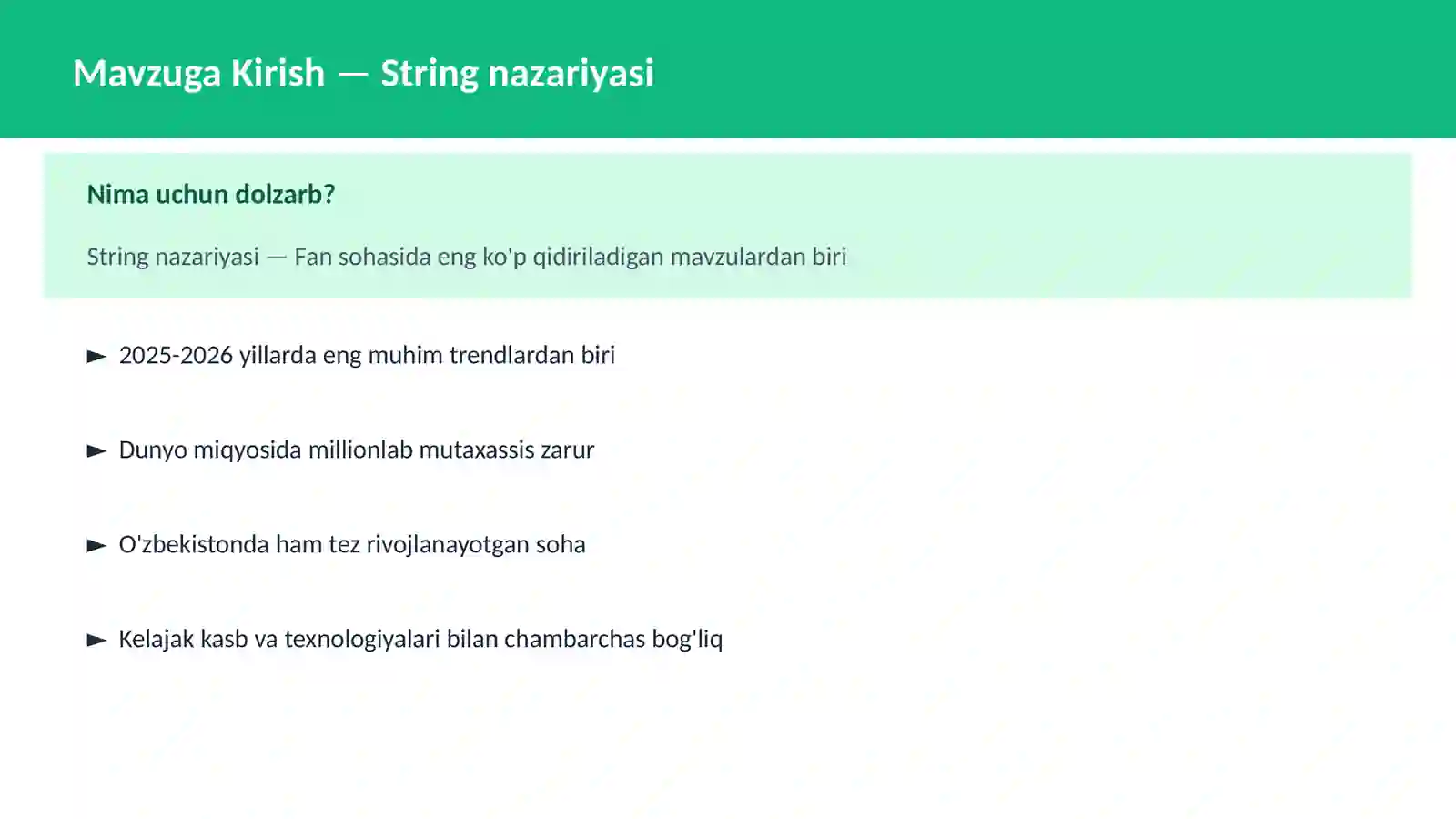 String nazariyasi 2
