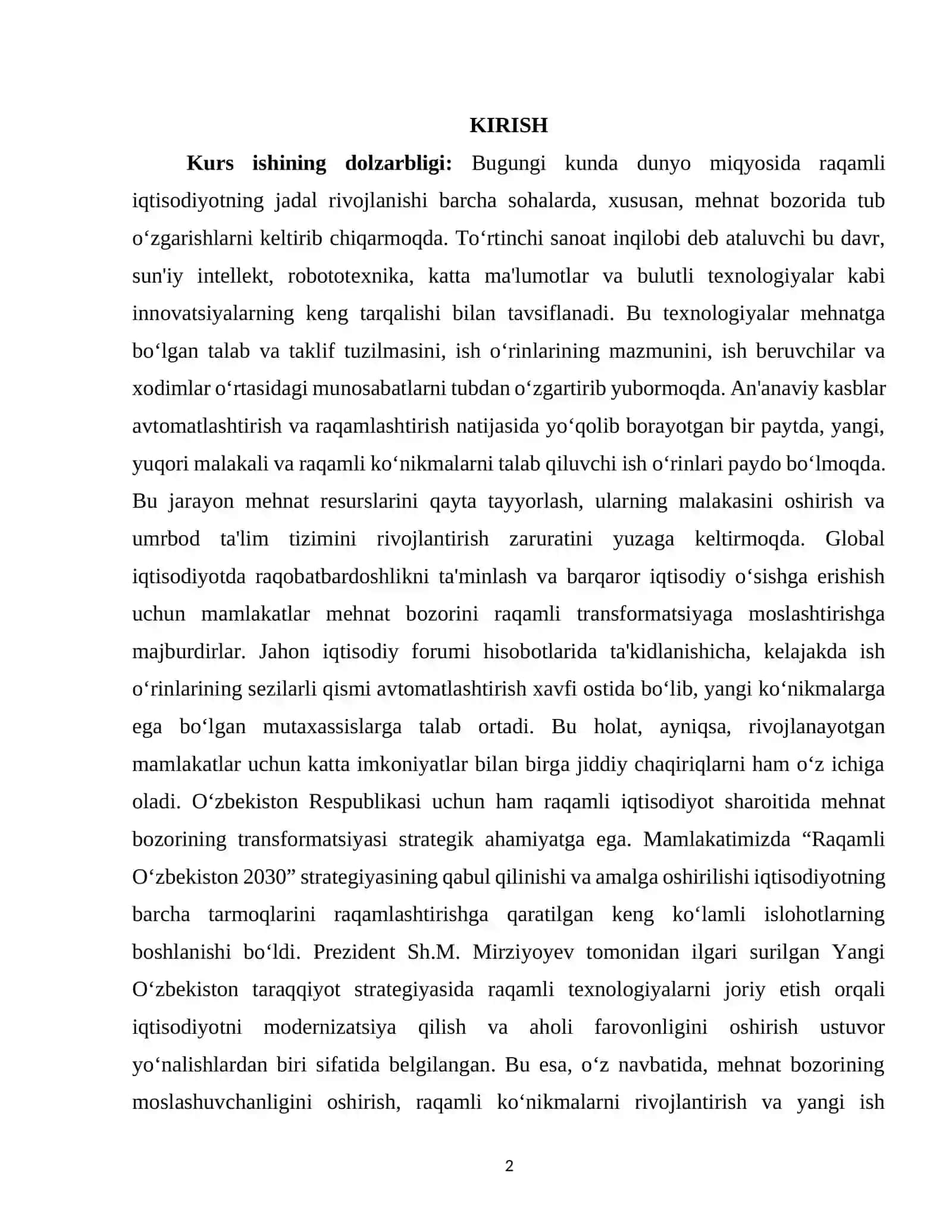 RAQAMLI IQTISODIYOTNING MEHNAT BOZORIGA TA'SIRINING NAZARIY ASOSLARI VA ZAMONAVIY TENDENSIYALARI 2