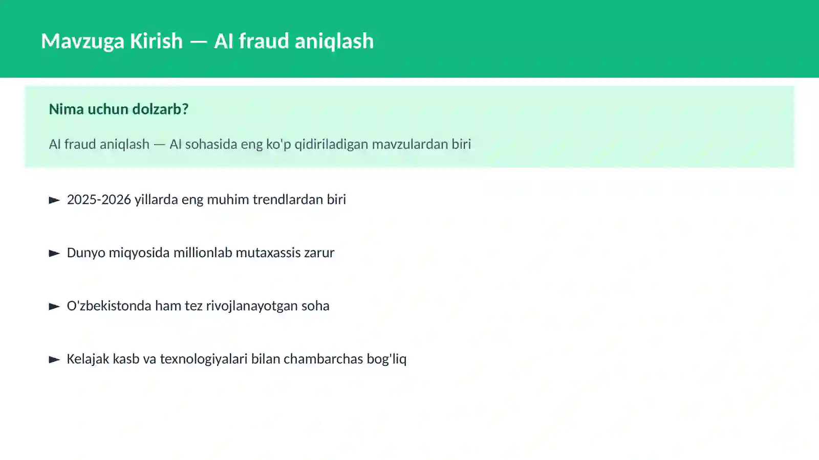 AI fraud aniqlash 2