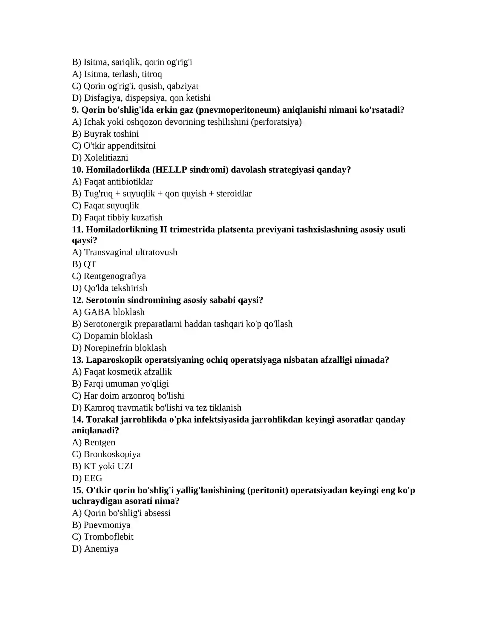 Klinik ordinator savollari 2